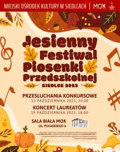 Jesienny Festiwal Piosenki Przedszkolnej - 2023